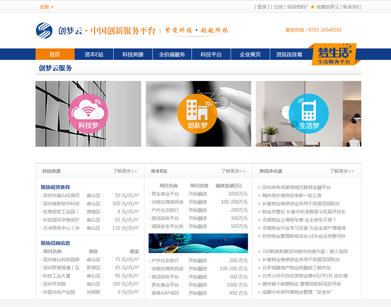 某中國創新服務平臺二期項目--全國及13個城市房源信息、資訊管理